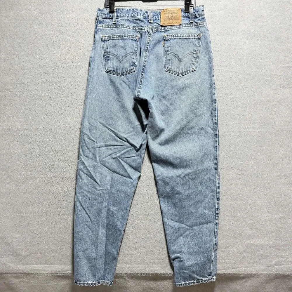VTG Orange Tab Levi's 560 Jeans 34x34 Blue Baggy Loose Fit Tapered Leg 1997